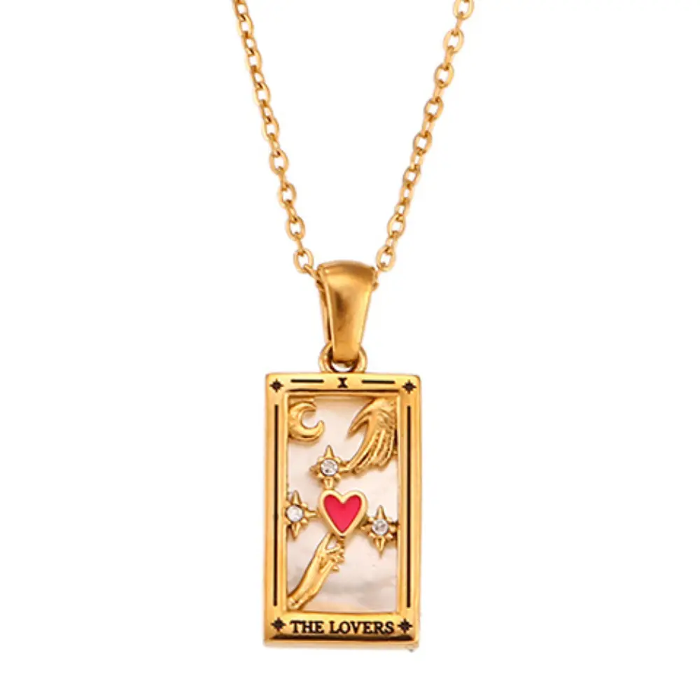 Lovers Tarot Necklace - Perfect for Couples - Tarot Card Theme