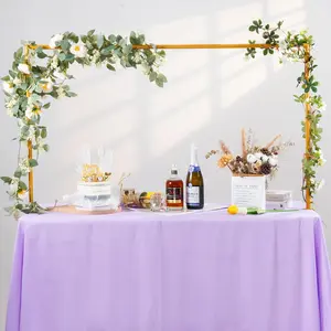 Over The Table Artificial  & Greenery Decor Rod Stand with Clamps, Adjustable Height and Length Table Arch for Wedding Birthday Party Halloween Christmas Decoration ()
