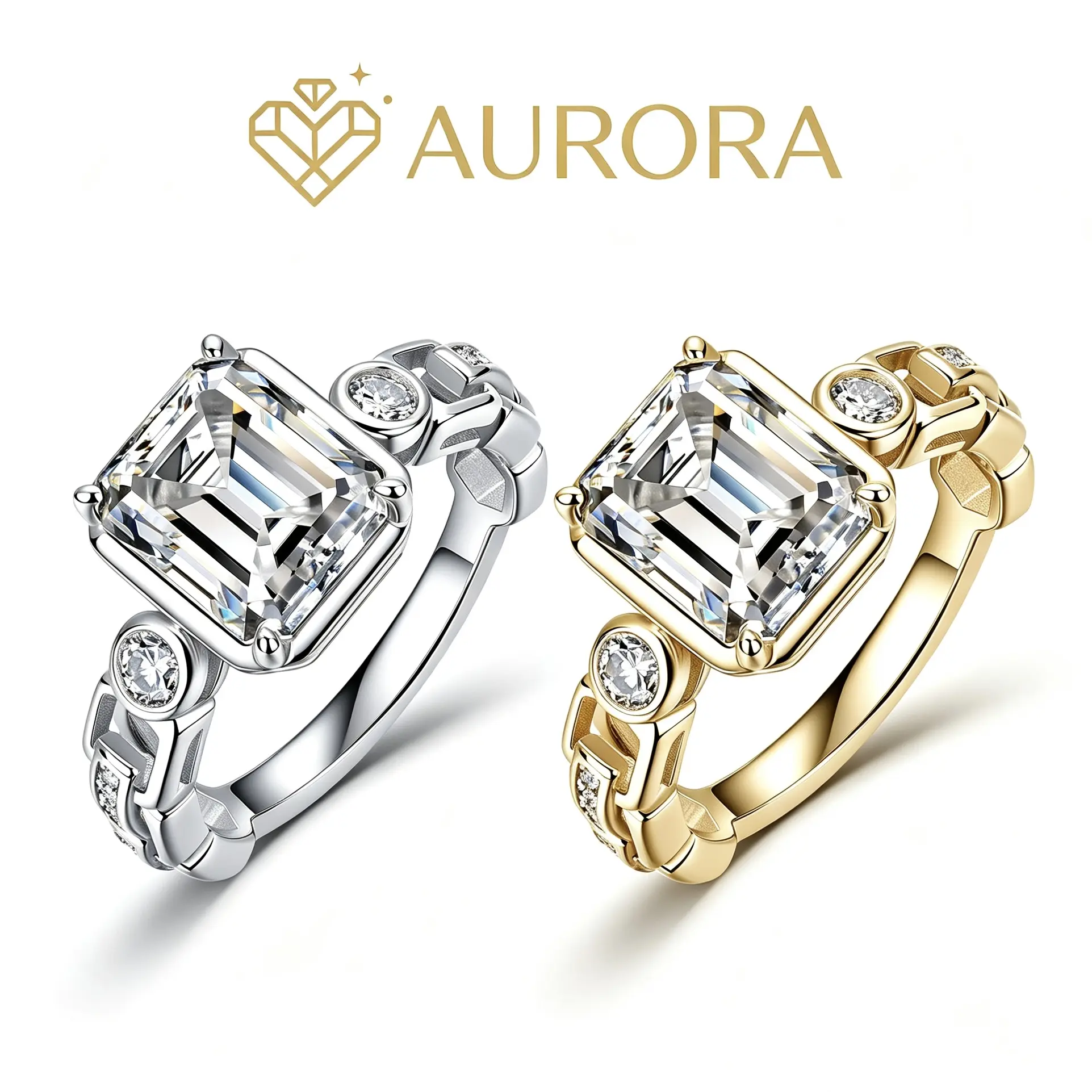 【#240 starry】4.0 Carat full moissanite 925 Sterling Silver , D/E Color Gemstone Ring for Daily Wear, Anniversary Synthetic Moissanite g Engagement Jewelry, Unisex, Adults
