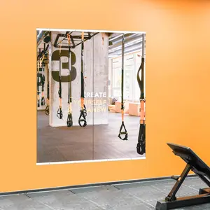 Home Gym Mirror for Wall,Mirror Full Length,60x25x2PCS,Glass Frameless  Large Mirror for Home Gym,Workout,Bedroom,Garage