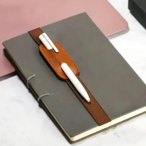 Faux Leather Pen Holder, 1 Count PU Leather Pen Ring, Pen Holder for Notebook, Diary, Sketch Book, Office Stationery & Supplies, Capacitive Pen Stylus, Touch Screen Pen, Touchscreen Pen