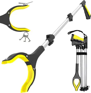 38" Extra Long Grabber Tool with 360°Rotating Anti-Slip Jaw， Lightweight Reaching Aid Reacher Tool, Arm Extension Heavy Duty Grabbers for Elderly