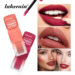 Lakerain 1 Count Teddy Lip Tint Gloss, Moisturizing, Gentle, Long Lasting, Silky, Hydrating, Beginner Friendly, Lightweight Matte Finish, Build able Color with Multiple Shades, Portable, For Holidays, Parties, Rush Ready, Valentines Day Gift, New Year