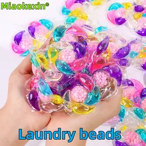 6-In-1 Laundry Beads, Scented Clothes Cleaner, Concentrated Detergent, High Efficiency Stain Remover, 200g/500g Washing Tablets, Detergent Ball