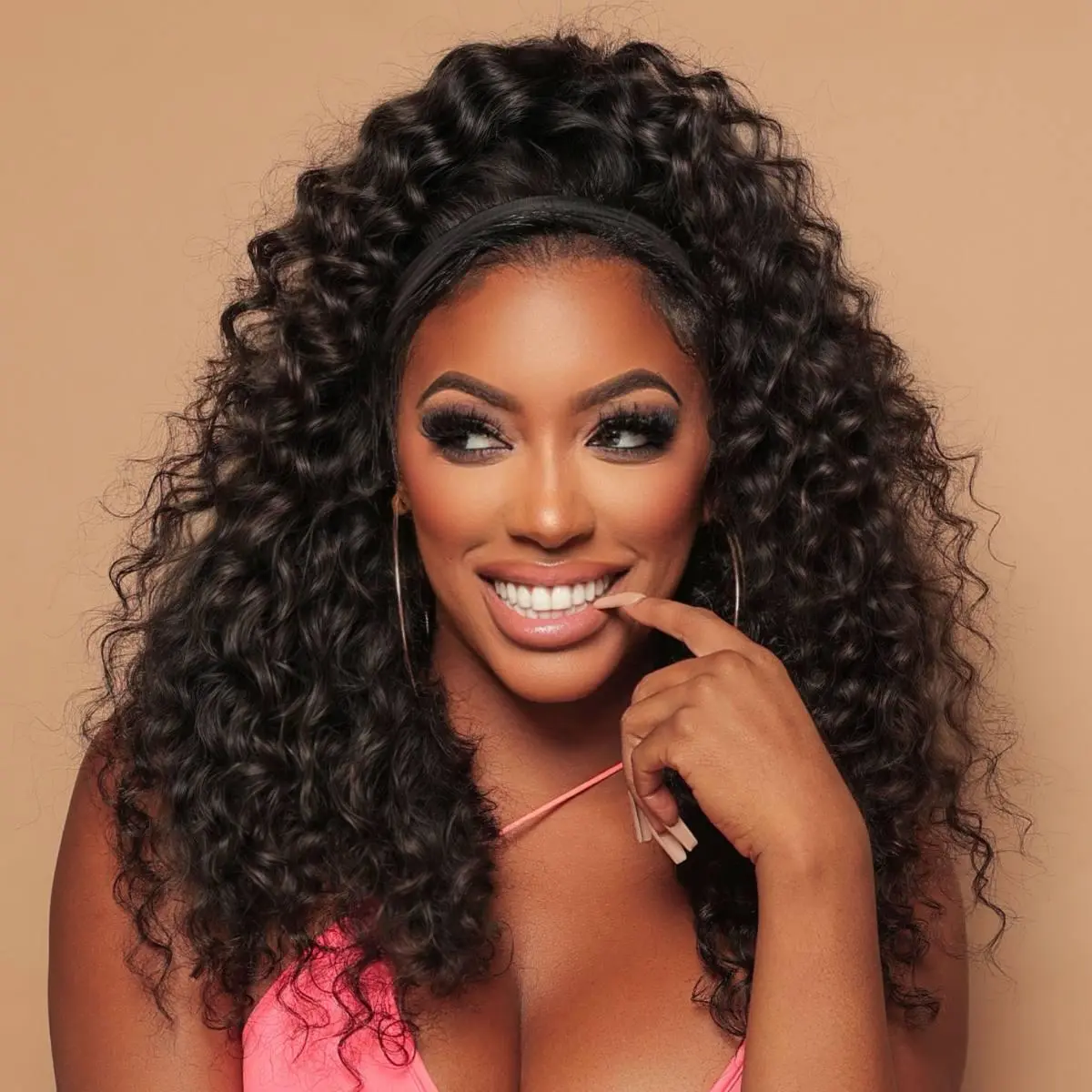 Deep Wave Human Hair Headband Wig