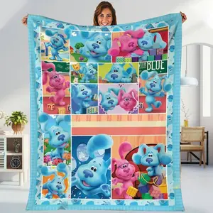 Blue Clues Fleece Blanket Soft Cozy Throw for Bed Sofa Couch Travel and Nap Perfect Birthday Gift for Boys and Girls