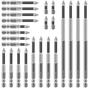K5 Impact Resistant Bit, High-Magnetic Non Slip Screwdriver Drill Bit Set for Drywall, Wood and Metal, Universal Anti Slip Bits for Power Tools