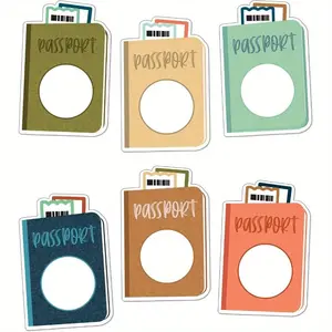 36 PCS Adventure Awaits Passports Bulletin Board Cutouts, Travel Bulletin Board Decorations, Passport Cutouts for Bulletin Boards, Travel Classroom Décor, Teaching Supplies, Visual Learning Tools