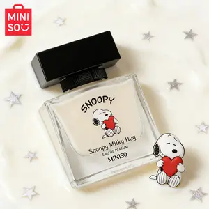 MINISO Snoopy Milky Hug Perfume Eau de Parfum 50ml Fresh Pear Lily of the Valley Top Notes Floral Jasmine Rose Heart Patchouli Musk Base TikTok Viral