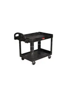 Rubbermaid Commercial 640-4520-88-BLA 500 Lb 2 Shelf Utilty Cart 45-1-4X25-7-8X33-1-4 Inch