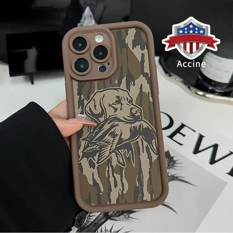 Camouflage Dog Casing for iPhone - Shockproof, Heavy Duty Protection, Drop-Safe TPU Silicone Cover with Camera Shield, Matte Grip, Multi-Model Fit for 17 Pro Max,16 Plus,16 Pro,15,14,13,12,11,Air E Boys' Electronic Device Accessories
