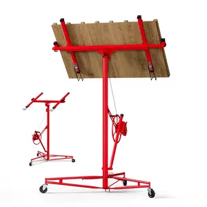 Garvee 16 Ft Drywall Lift,Drywall Rolling Lifter Panel,150LBS Heavy Duty Sheetrock Lift Drywall Lifter,Drywall Lift Panel Hoist Jack With 360° Adjustable Telescopic Arm & 3 Lockable Wheels