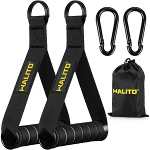 Exercise Handles, Replacement Cable Machine Attachments for Home Gym Equipment, Pulley System, Pilates, Resistance Bands, Strength Trainer, Heavy Duty Working Out Handles