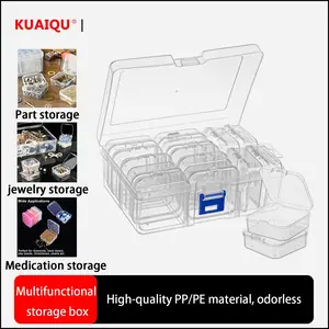 15pcs Plastic Storage Boxes with Lid -  Hardware DIY Accessories, Jewelry Storage, Medicine Storage, Small Hardware Storage, Fishing Hooks, Storage Box