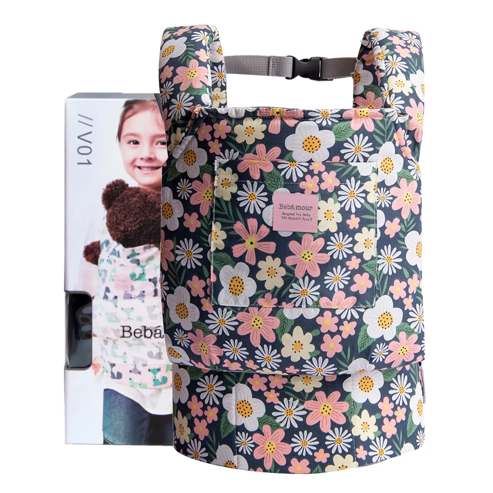 BEBAMOUR Original Reborn Baby Doll Adjustable Ergonomic Carrier - Unisex, Adjustable Fit, Padded Strap Doll Accessory for Role-Play, Kids' Perfect Gift