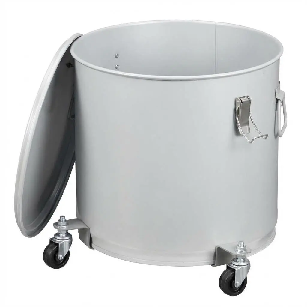 8 Gallon Fryer Grease Bucket with Filter & Lid, Heavy Duty Carbon Steel Oil Disposal Container with Wheels & Handles, Commercial Fryer Oil Container for Kitchen Food Truck Restaurant