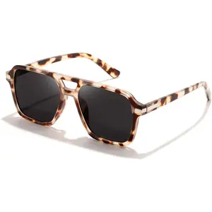 EyeconicFinds Vintage Square Aviator Sunglasses Women Men Fashion Retro 70s Frame Sun Glasses Shades B0179