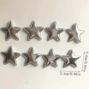Cute Silver Color Star Shaped Refrigerator Magnets, Refrigerator Decorating Magnet, Perfect for Vibrant Decor, Home Decor, Kitchen & Office Decoration, Fridge Organization Tools, Sticker