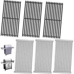 G533-0009-W1 Emitter Plates and Cooking Grates for Charbroil Commercial TRU- 4 Burner Grill 463242715 463242716 463276016 466242815 463257520, Replacement  for Charbroil G533-2200-W1