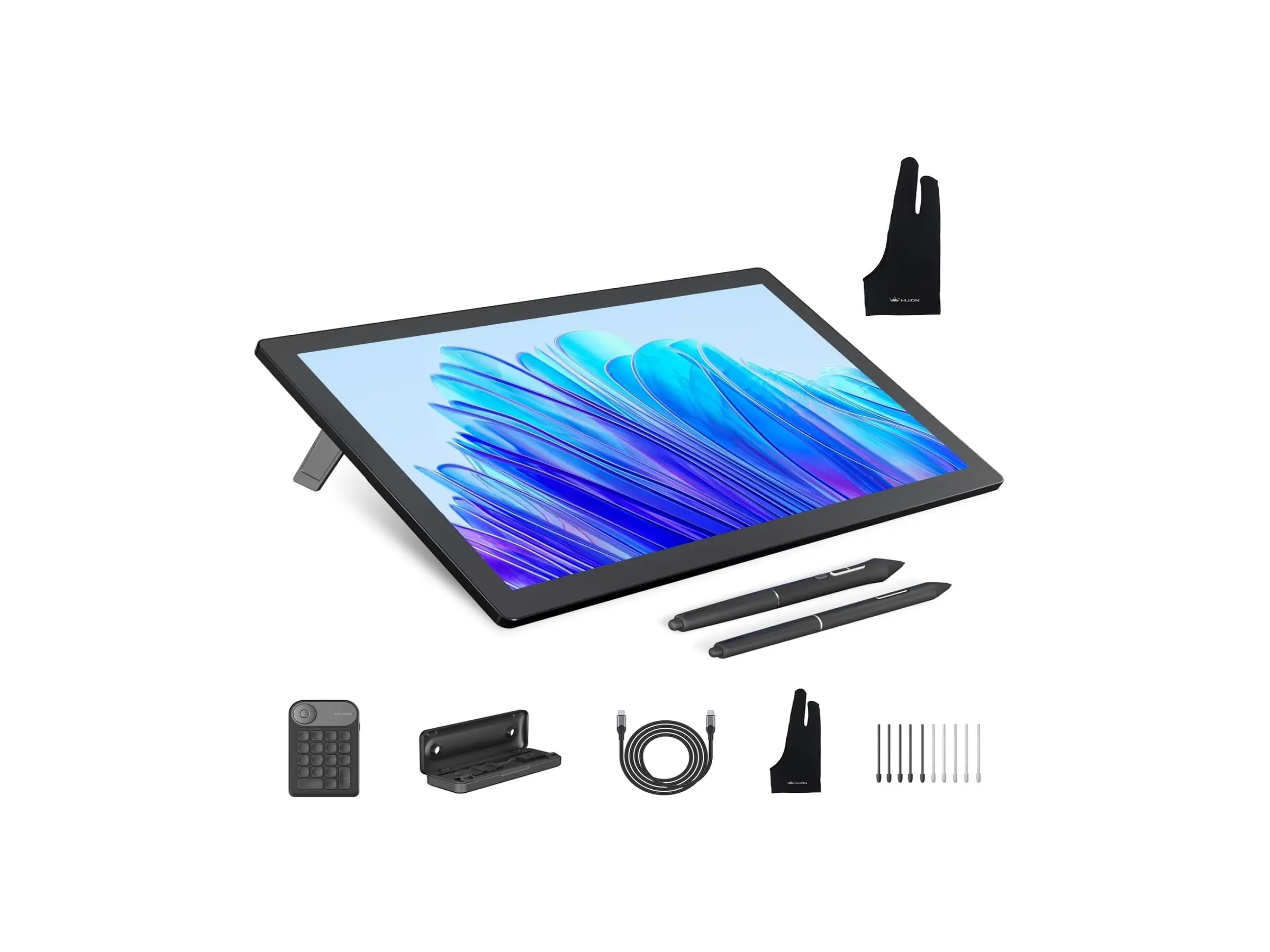 HUION KAMVAS Pro 19 4K UHD Digital Portable Foldable Charging Drawing Tablet with Touch Screen, 18.4in 96% Adobe RGB Drawing Monitor, 1.07B Colors, PenTech 4.0 PW600 Stylus, 16384 Pen Pressure, Slim Pen, Keydial Mini, Electronics Education Device
