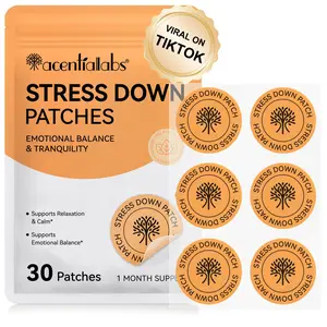 Acential Labs Stress Relief Patch 30 Count, Supports Emotional Balance, Relaxing & Soothing, Contains Lychee, Magnolia, Tea, Gaba