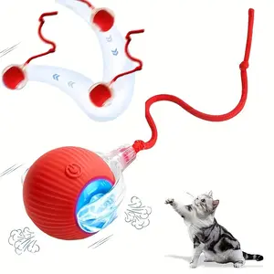Chew-Resistant Automatic Teaser Ball Cat Toy, Self-Entertaining Pet Jumping Ball, Biomimetic Smart Obstacle Avoidance, Pet Gift