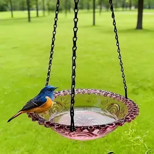 Outdoor Hanging Bird Feeder, Wild Bird Feeder, Balcony Garden Courtyard Decorative Ornament, Dual-use for Feeding and Watering, Creative Bird Bath, Bird Feeding Tool, Pet Bird Supplies, Bird Feeders For Outdoors Hanging