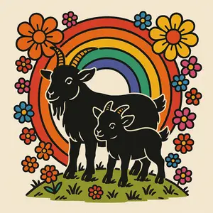 Goats - sticker
