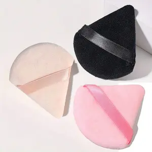 1pcs/3pcs Triangle Powder Puff Setting Powder Makeup Sponge Fan Powder Finger Cushion Powder Puff Beauty Puff