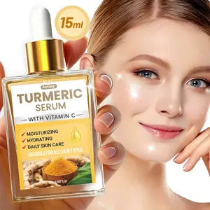Turmeric Vc Essence, Serums, Vc And Turmeric Extract, Cleanses Skin, Fights Acne, Evens Tone, Heals Scars,Unisex. Necessary Day & Night Moisturizing & Tightening,Facial Care Product, For Face, Neck,  As a Gift For Parents&Friends - 15ml