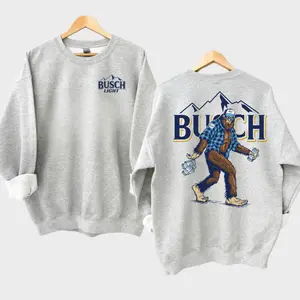 Busch Light Bigfoot Sweatshirt/T-shirt/Hoodie, Funny Sasquatch Beer Pullover, Cryptid Drinking Crewneck, Vintage Country Drinking Shirt, Gift for Beer Lovers