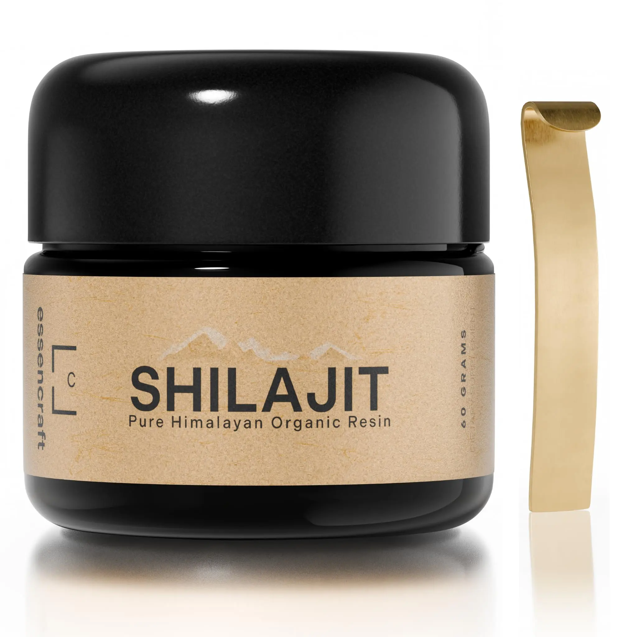 Pure Himalayan Organic Shilajit Resin Supplement - 500mg Max Potency, 85+ Trace Minerals, Humic & Fulvic Acid, Shilajit for Men & Women, Immune Support, Energy & Mental Clarity, 4 Month Supply, 60g