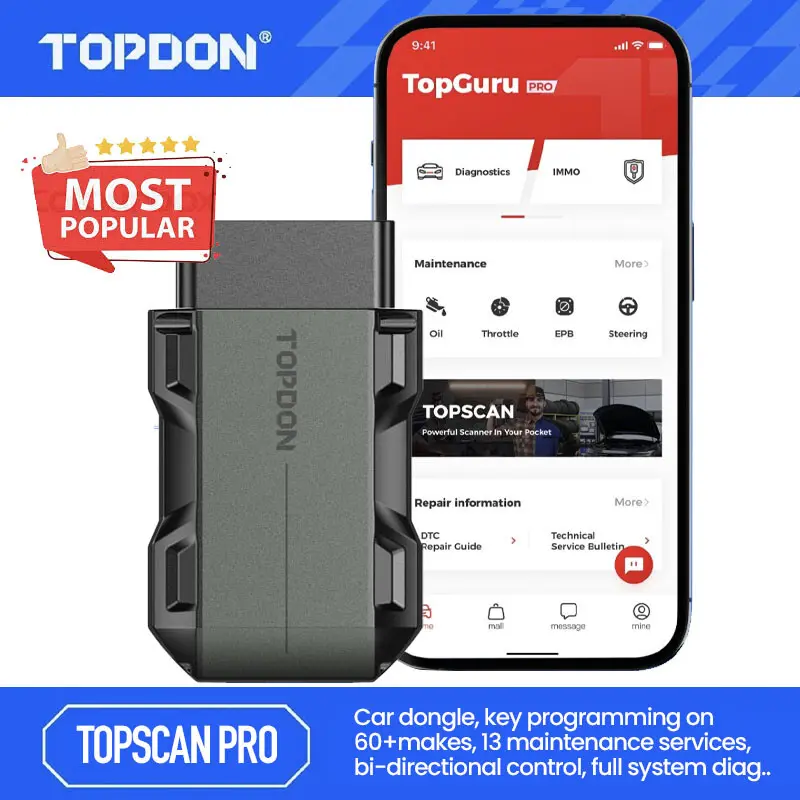 2026 TOPDON Topscan PRO Wireless OBD2 Scanner Code Reader Key Coding Diagnostic Car Vehicle car  reader topdon bidirectional scan tool bi-directional scanner