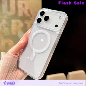 Clear Acrylic Case for iPhone 17 Pro Max 17 Pro 17 Plus 17 Soft TPU Shockproof Slim Transparent Cover Anti-Yellowing Protective Phone Case, Accessories, Smartphone