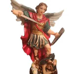 Archangel Michael Statue 11 Inch Detailed Resin Figurine with Sword and Wings for Home Decor