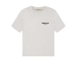 Fear of God Essentials T-shirt Light Oatmeal OVER SIZE Casual Wear Comfortable Fit Simple Design Versatile Everyday Wear