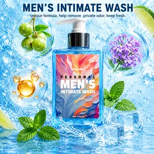 Intimate Wash for Men, pH Balanced Plant-Based Gentle Cleanser for Sensitive Skin, Daily Hygiene, Deep Cleansing, Odor Control, Hydrating & Long-Lasting Freshness, Male Intimate Care