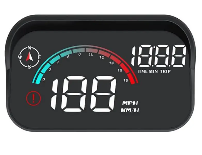M22 Modern GPS HUD Head-Up Display - Car Display Screen with Car Navigation, Compact Design, Auto Bright Adjust, High-Definition Projection, Native English Interface, Plug-and-Play Speed Alert for Ford Explorer 2000-2026, Digital Speedometer, Safety Aid