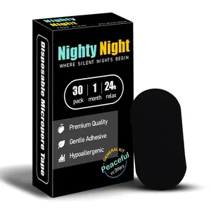 Nighty Night Micropore Mouth Tape for Sleeping 30 Strips per Pack Gentle Adhesion Easy Removal Multi-Color Options Breathable Hypoallergenic Anti Snoring Patch for Men Women Healthcare Aid