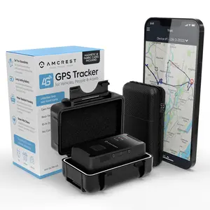 Amcrest GPS GL300 GPS Tracker for Vehicles (4G LTE)  AM-GL300W-4G-V2 - Portable Mini Hidden Real-Time GPS Tracking Device for Vehicles, Cars, Kids, Pets, Assets, Text/Email/Push Alerts, Twin Magnet Weatherproof Case