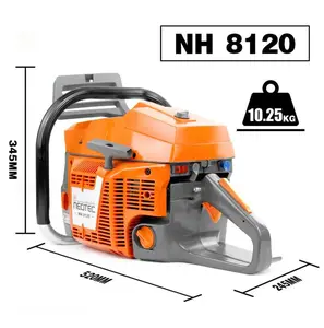 NEOTEC NH8120 120cc Gas Chainsaw  8.4HP 2-Cycle Gasoline Power 6.2KW Chain Saws for Big Wood Cutting All Parts Fit for Husqvarna 3120 XP