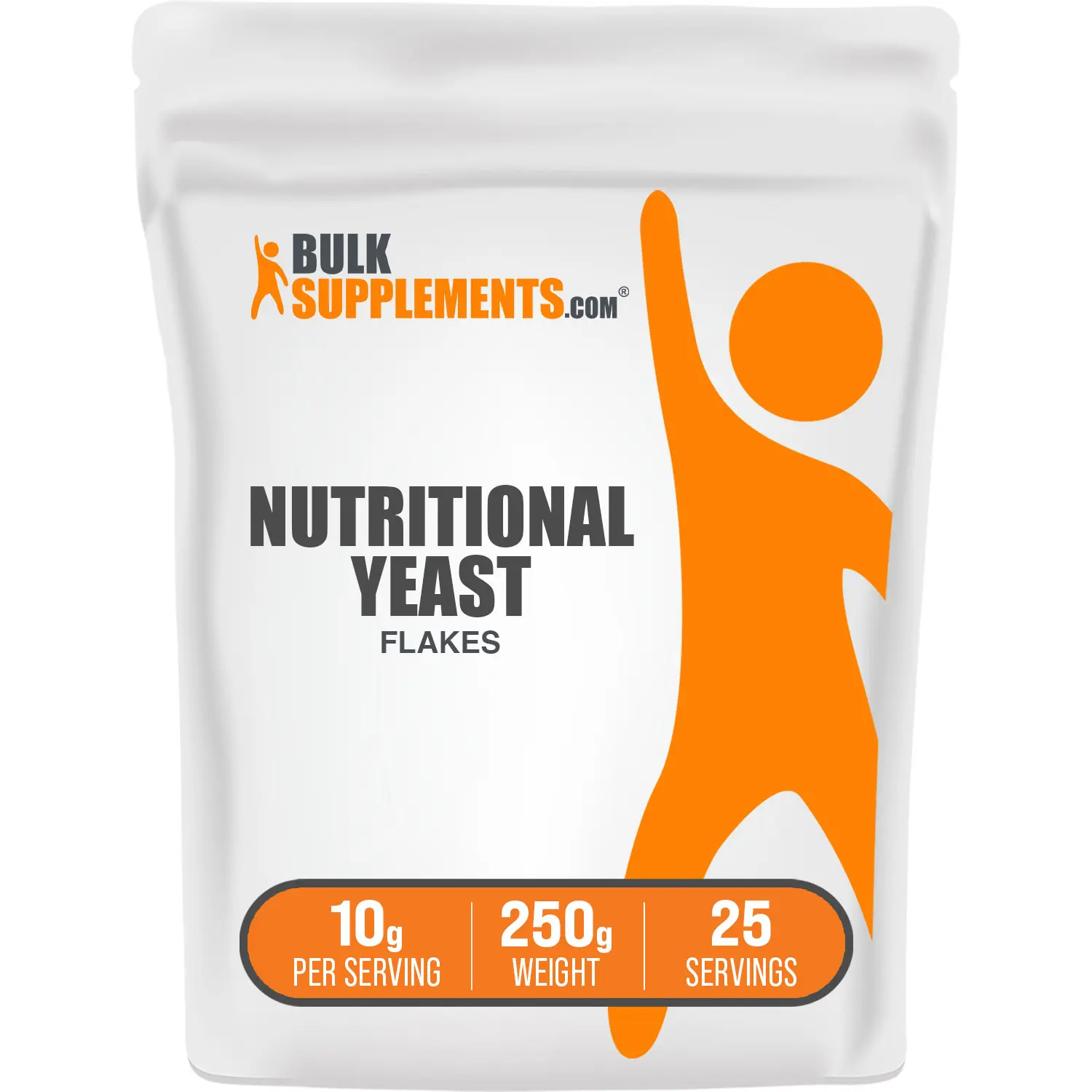 BulkSupplements Nutritional Yeast Flakes - Plant-Based Vegetarian Supplement - Dairy-Free Healthy Eating Option for Sauces, Pasta - 250g, 10g per Serving, Daily Routine