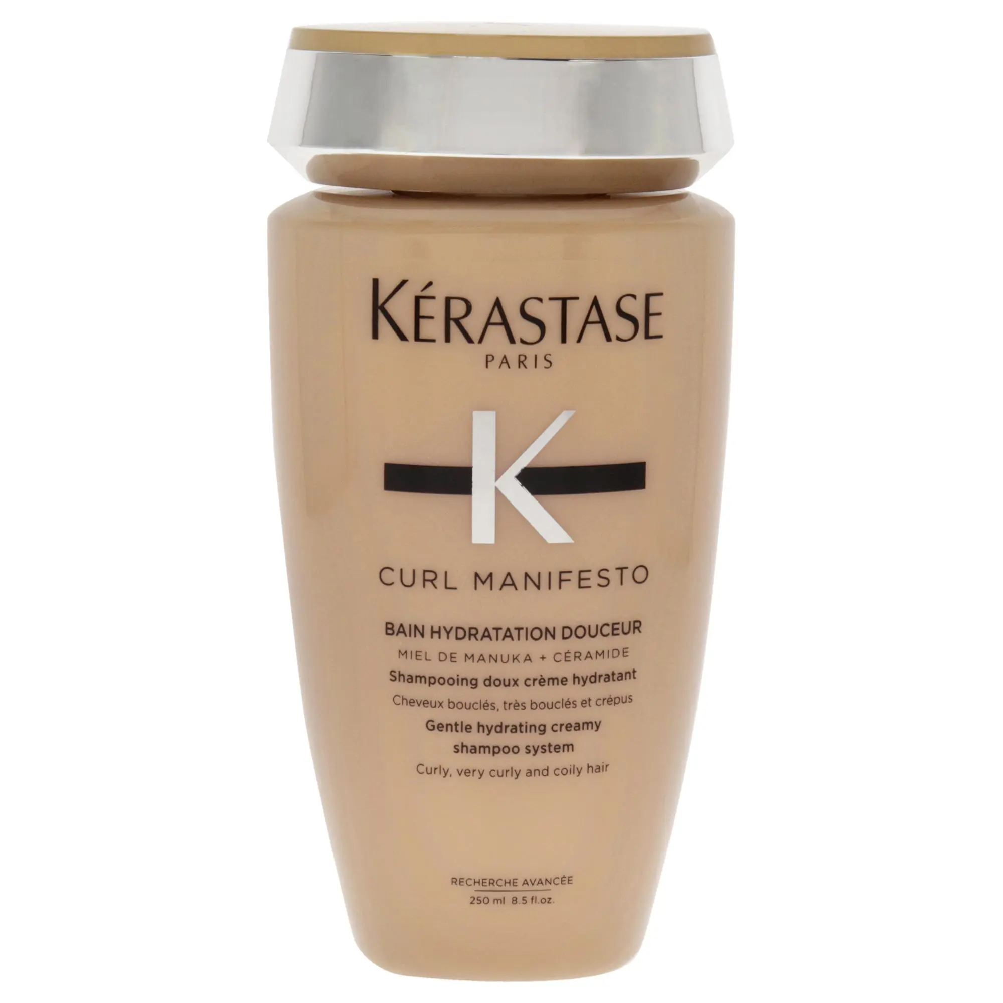 Kerastase Curl Manifesto Hydrating Haircare Shampoo - Unisex, 8.5 fl oz, Honey+Ceramide-Infused Formula, Bottle