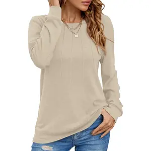 Long Sleeve Shirts Casual Tops Dressy Blouses Fashion Pleated Tunic