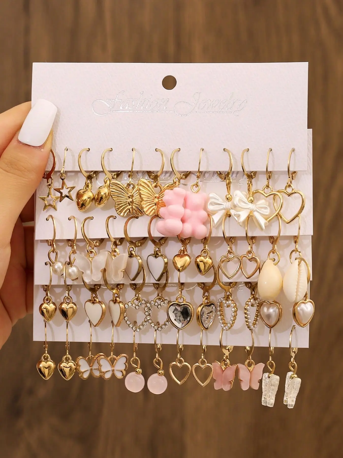 48pcs Vintage Metal Layered Dangle Earrings Set, Versatile Earrings, Dangling Earrings, Beads, Butterfly, Hollow Heart, Elegant Fashion Jewelry for Women, All Seasons Gift