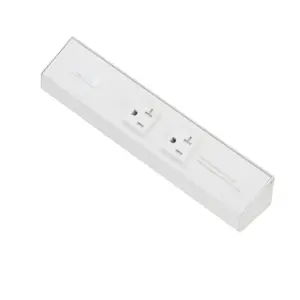 American Lighting Atom 10 in. Under Cabinet Power Strip, White, 120V, USB Ports