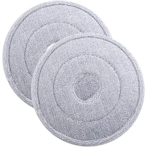 Flat Mop Replacement Mop Head, 2 Counts Microfiber Mop Head, Cleaning Mop, Commercial Mop, Washable Microfiber Mop Replacement Head, Mop Head Refill