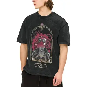 Graphic Printed Vi Arcane Violet Shirts Accessories Men Women Washed Tees Harajuku T-shirt