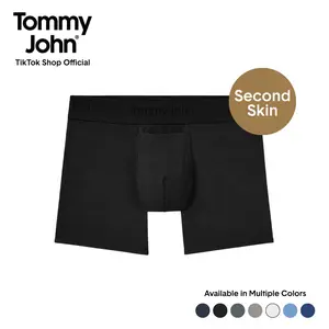 Tommy John Men’s Second Skin Trunk & Boxer Briefs, Luxury Soft Modal Fabric, Contour Pouch, Stay-Put Waistband 4” Inseam