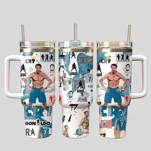 CR7 Inspired Tumbler 40oz – Soccer Fan Travel Mug, Gift for fan